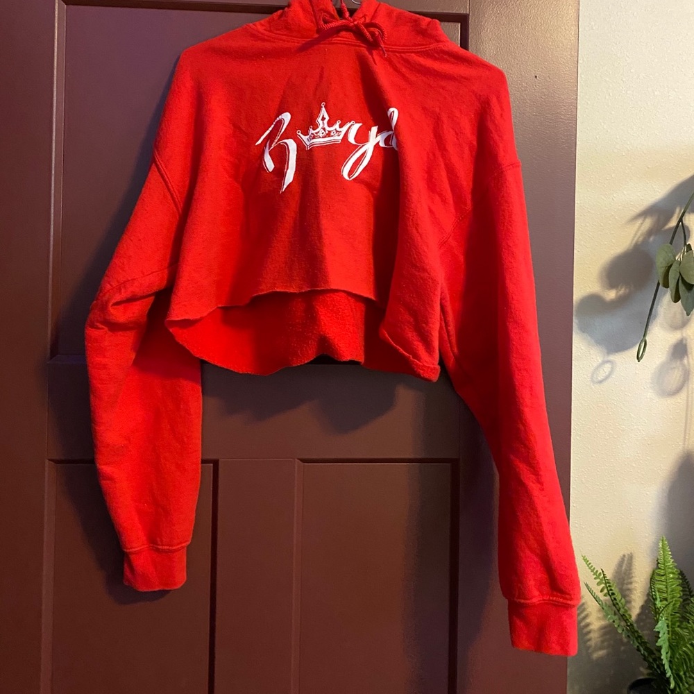 Custom made “Royal” Cropped Hoodie